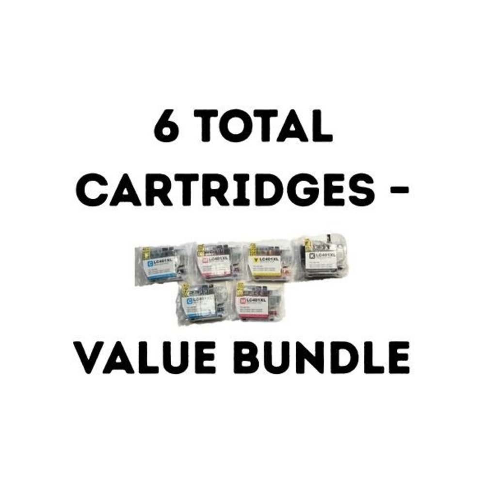 LC401XL Ink 6 Pack CMYK + Extra Cyan Magenta Compatible MFC-J1010DW